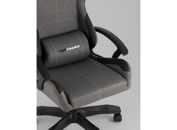 Кресло спортивное TopChairs Wyvern серо-черный фото 10