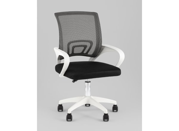 Кресло офисное TopChairs Simple SN черный пластик белый
