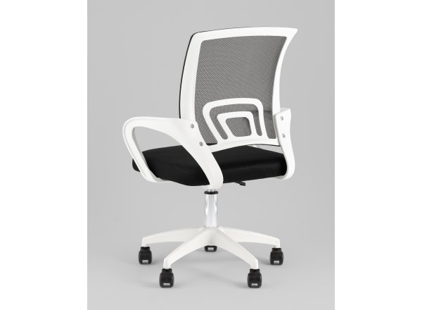 Кресло офисное TopChairs Simple SN черный пластик белый фото 6