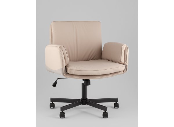 Кресло офисное TopChairs Foldo с откидными подлокотниками бежевое