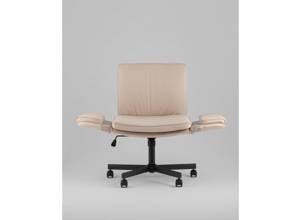 Кресло офисное TopChairs Foldo с откидными подлокотниками бежевое