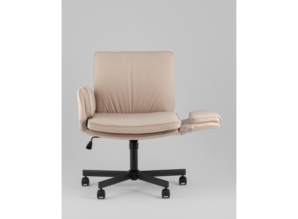 Кресло офисное TopChairs Foldo с откидными подлокотниками бежевое