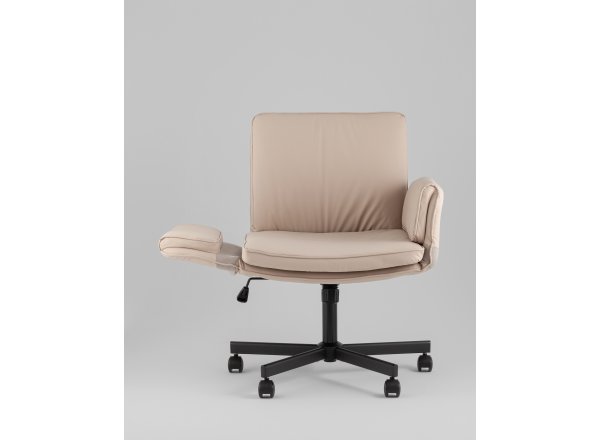 Кресло офисное TopChairs Foldo с откидными подлокотниками бежевое