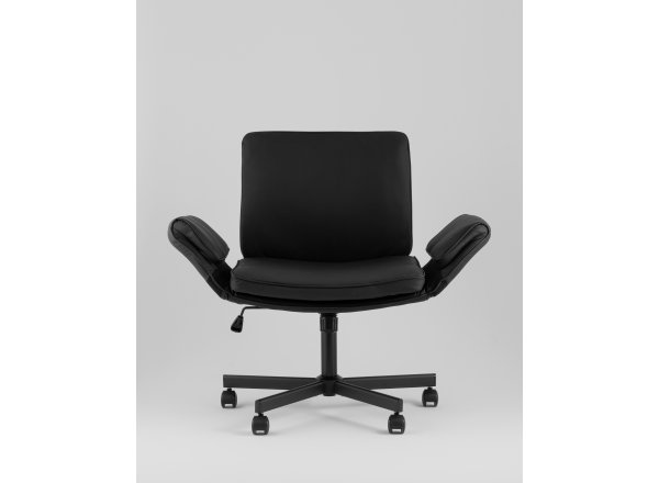 Кресло офисное TopChairs Foldo с откидными подлокотниками черное