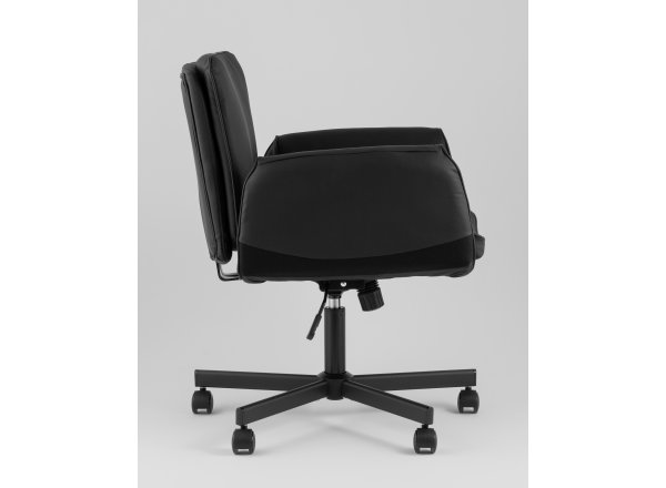 Кресло офисное TopChairs Foldo с откидными подлокотниками черное фото 8