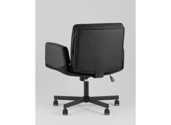 Кресло офисное TopChairs Foldo с откидными подлокотниками черное фото 10