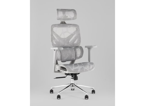 Кресло офисное TopChairs Structo серая сетка фото 7