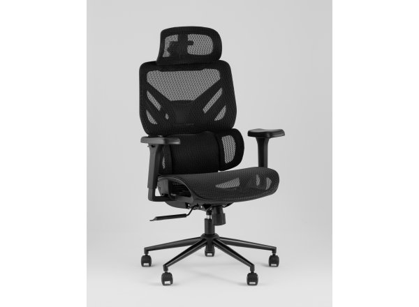 Кресло офисное TopChairs Structo черная сетка фото 2