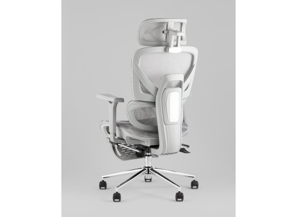 Кресло офисное TopChairs Vertus серая сетка фото 6