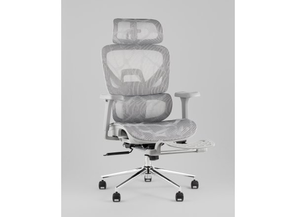 Кресло офисное TopChairs Vertus серая сетка фото 7