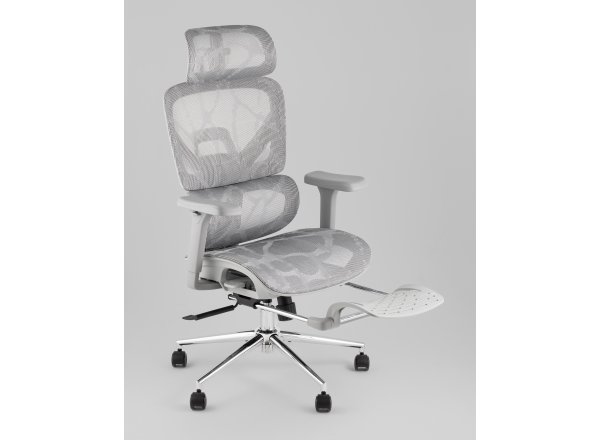 Кресло офисное TopChairs Vertus серая сетка фото 8