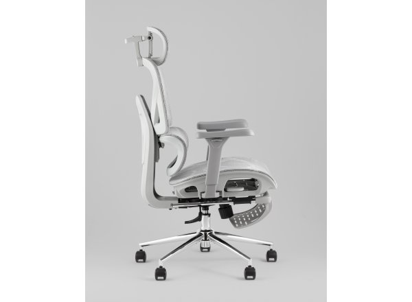 Кресло офисное TopChairs Vertus серая сетка фото 10