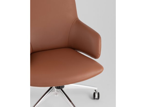 Кресло руководителя TopChairs Bow шоколадный фото 8