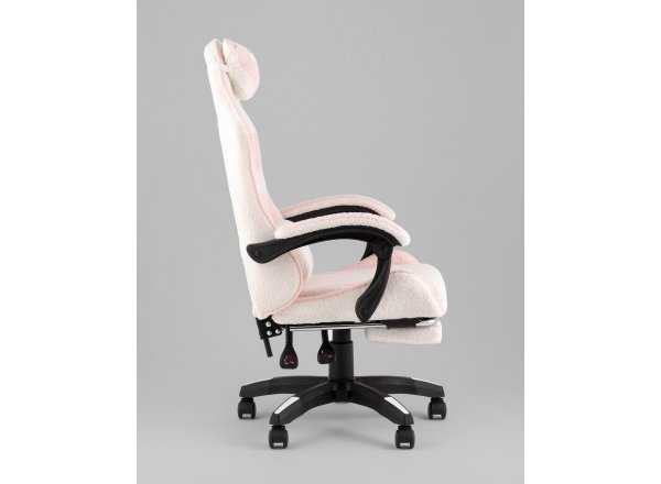 Кресло спортивное TopChairs MG-7019 букле бело-розовый