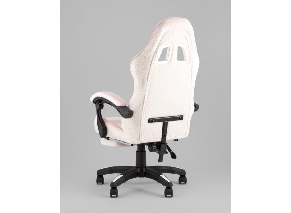Кресло спортивное TopChairs MG-7019 букле бело-розовый фото 6