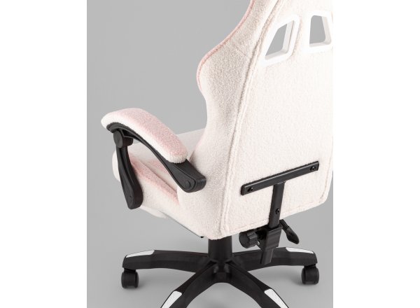 Кресло спортивное TopChairs MG-7019 букле бело-розовый фото 7