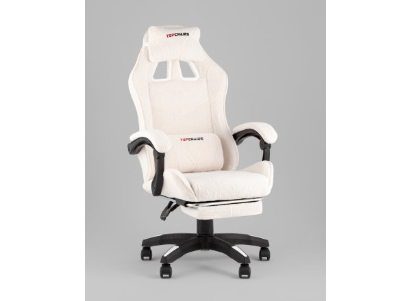Кресло спортивное TopChairs MG-7019 букле белый