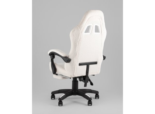 Кресло спортивное TopChairs MG-7019 букле белый фото 7