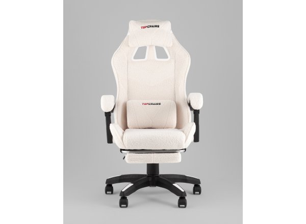 Кресло спортивное TopChairs MG-7019 букле белый