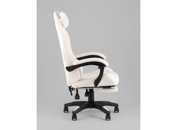 Кресло спортивное TopChairs MG-7019 букле белый