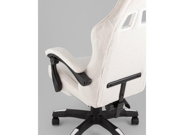 Кресло спортивное TopChairs MG-7019 букле белый фото 11