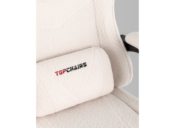 Кресло спортивное TopChairs MG-7019 букле белый фото 15