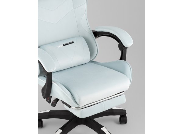 Кресло спортивное TopChairs MG-7019 велюр светло-голубой фото 9