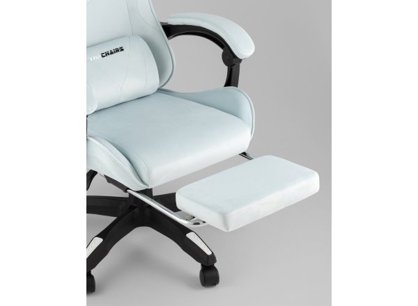 Кресло спортивное TopChairs MG-7019 велюр светло-голубой фото 11