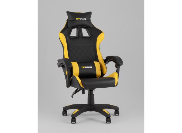 Кресло спортивное TopChairs MG-7043 черно-жёлтый