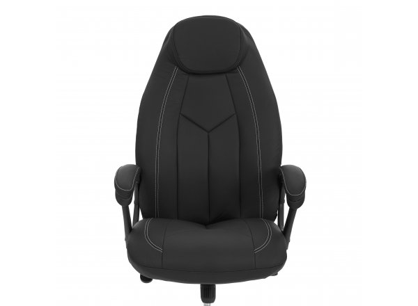 Кресло Босс Люкс/Boss Lux (26) хром Экокожа LUX Classic 18-22, черный фото 9