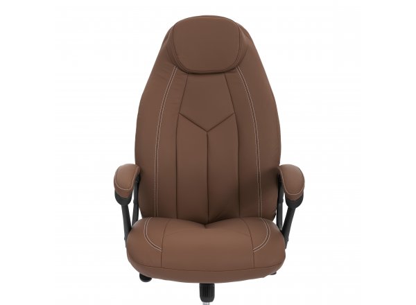 Кресло Босс Люкс/Boss Lux (26) хром Экокожа LUX Classic 18-24, коричневый фото 13