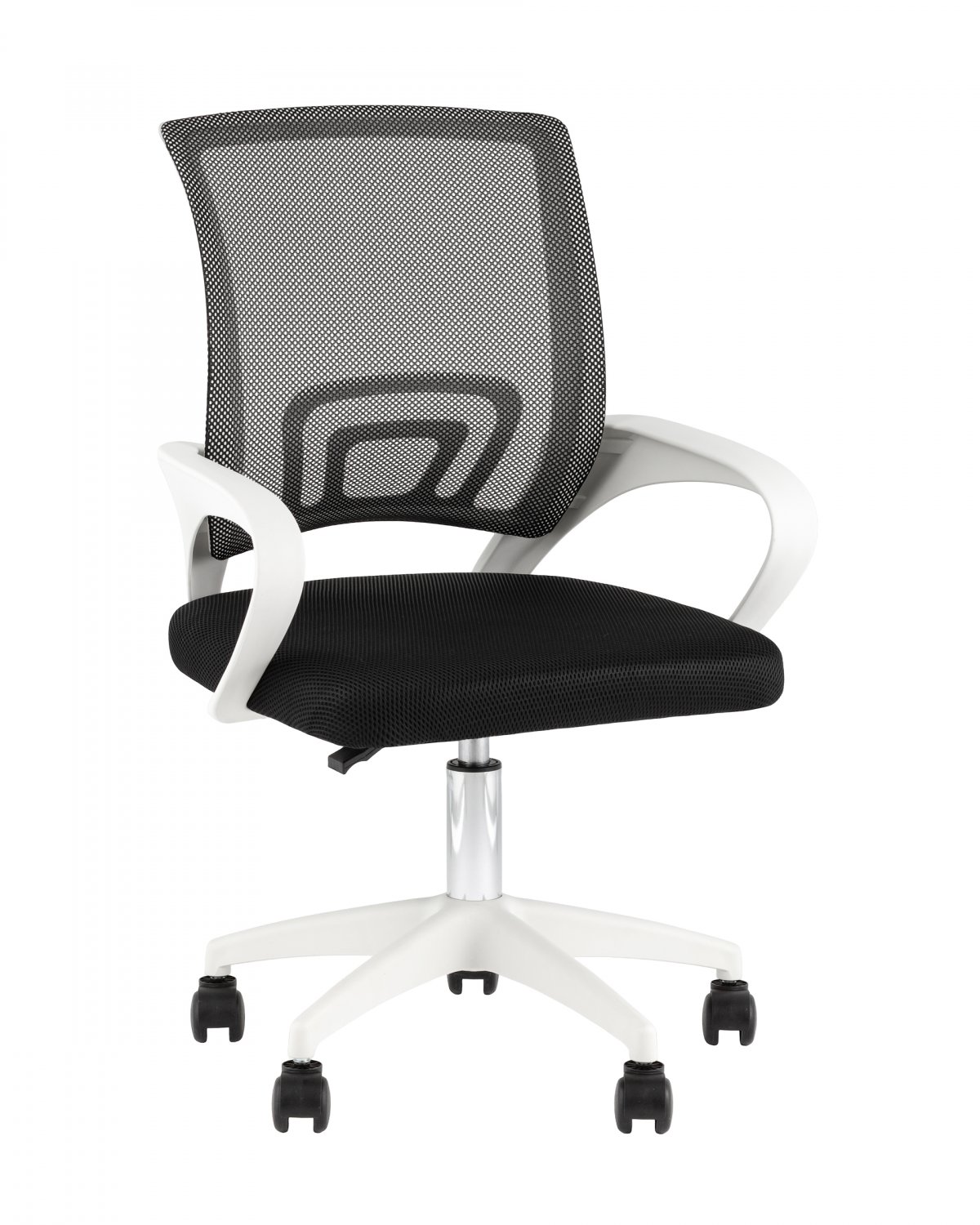 Кресло офисное TopChairs Simple SN черный пластик белый