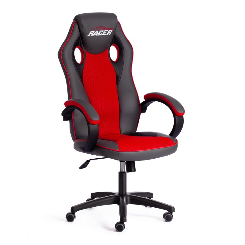 Кресло RACER GT new металлик/красный