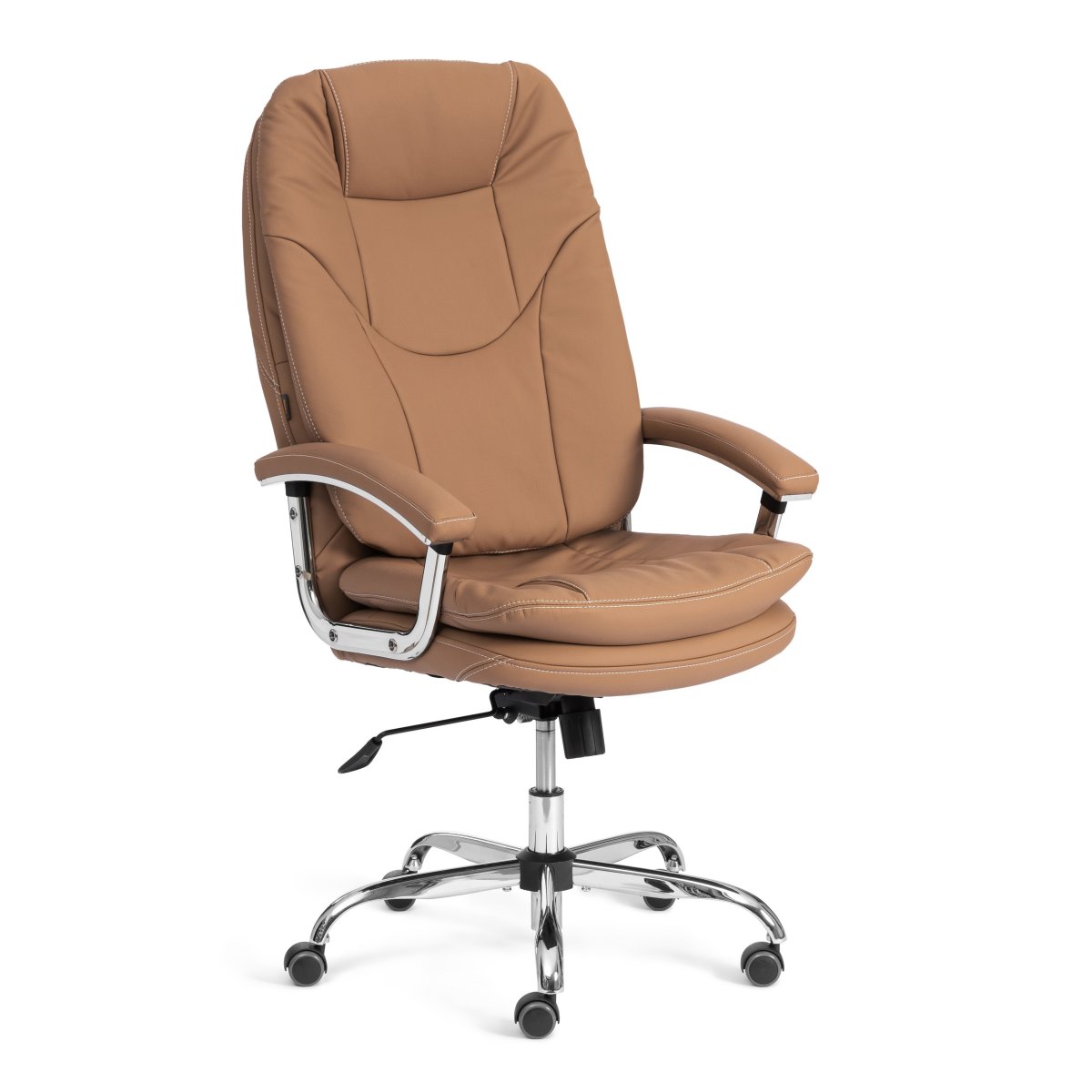 Кресло Софти Люкс/Softy Lux Экокожа LUX Classic 18-13, св.-коричневый