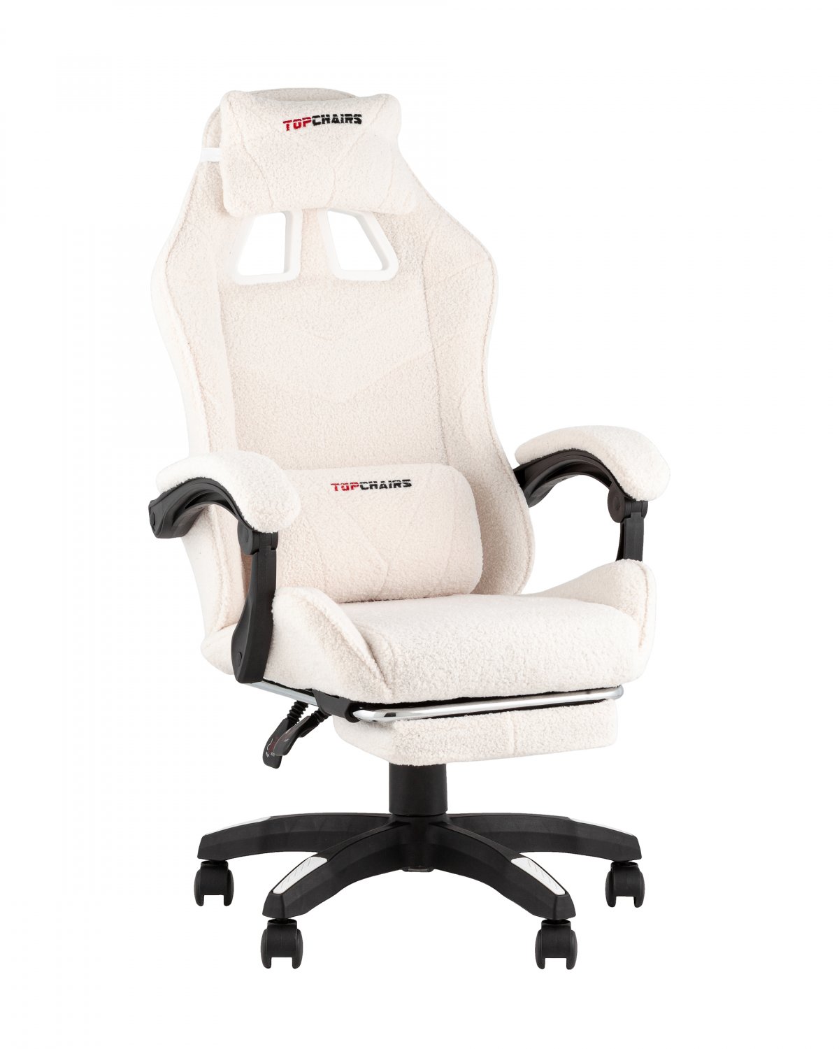 Кресло спортивное TopChairs MG-7019 букле белый