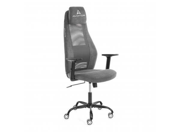 Кресло AVIATOR PLT metalBL ткань, серый, KUB 05/W-12