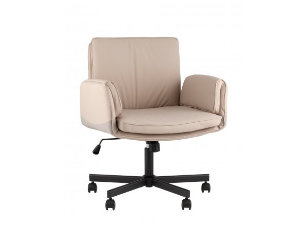 Кресло офисное TopChairs Foldo с откидными подлокотниками бежевое