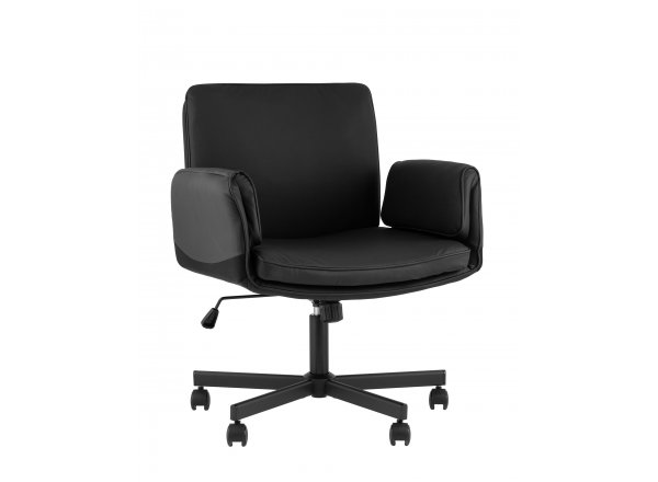 Кресло офисное TopChairs Foldo с откидными подлокотниками черное