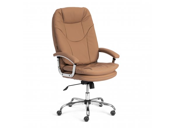 Кресло Софти Люкс/Softy Lux Экокожа LUX Classic 18-13, св.-коричневый