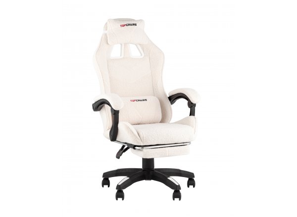 Кресло спортивное TopChairs MG-7019 букле белый