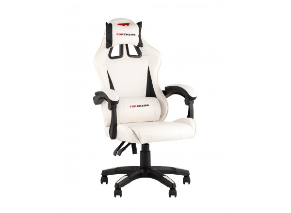 Кресло спортивное TopChairs Phantom бело-черный