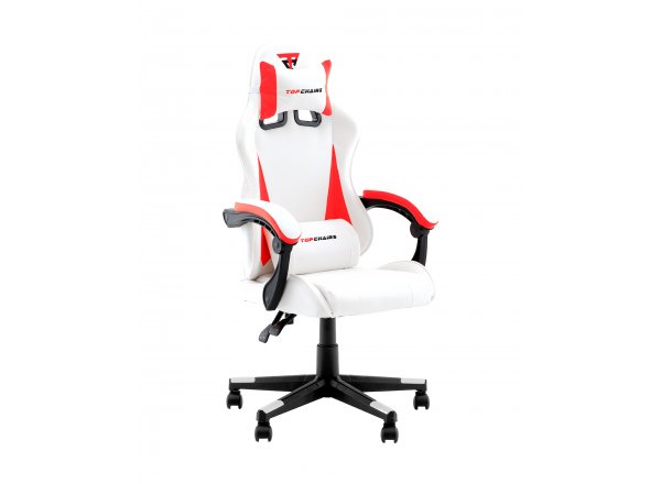Кресло спортивное TopChairs Phantom бело-красный