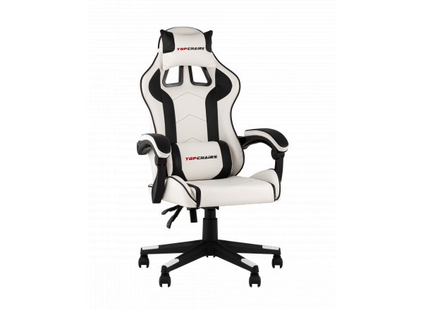 Кресло спортивное TopChairs Shadow бело-черный
