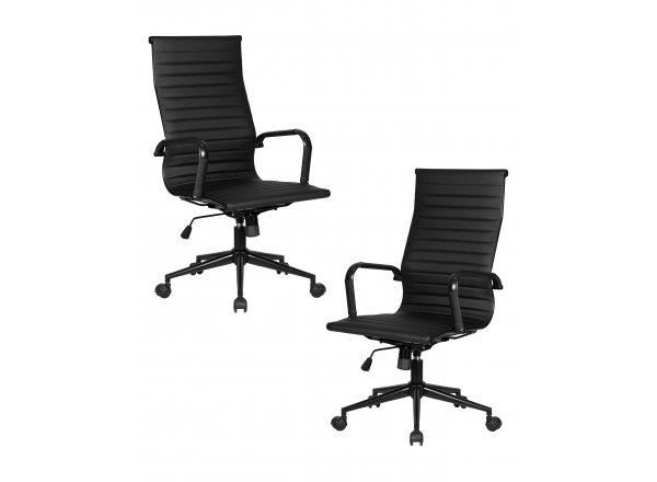 Набор 2 шт Офисное кресло для руководителей DOBRIN CLARK SIMPLE BLACK (чёрный)